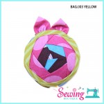 MIRROR POUCH - BAG/J03 GREEN, PINK, RED, WHITE & YELLOW